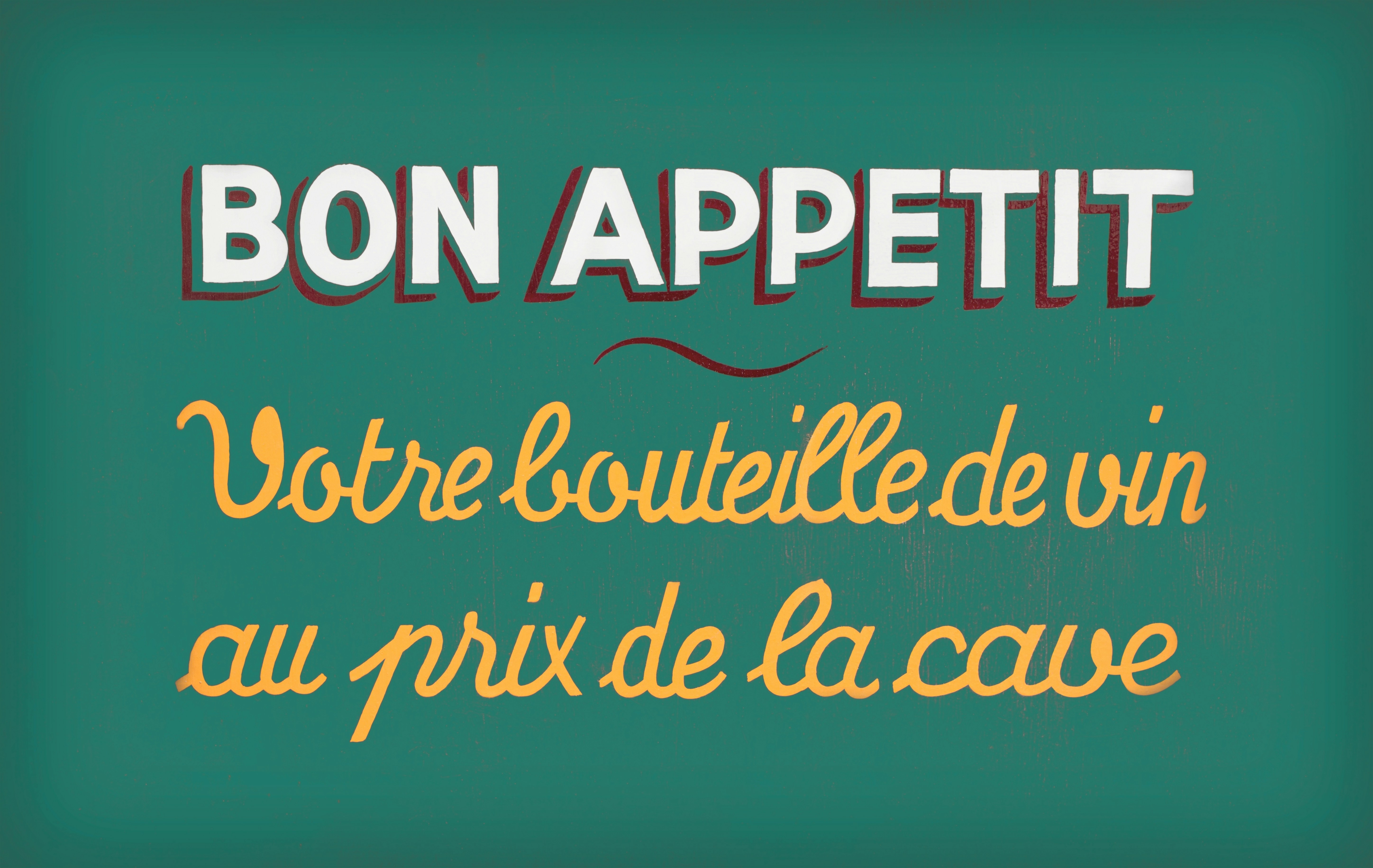 Bon appetit, wine at cellar prices.