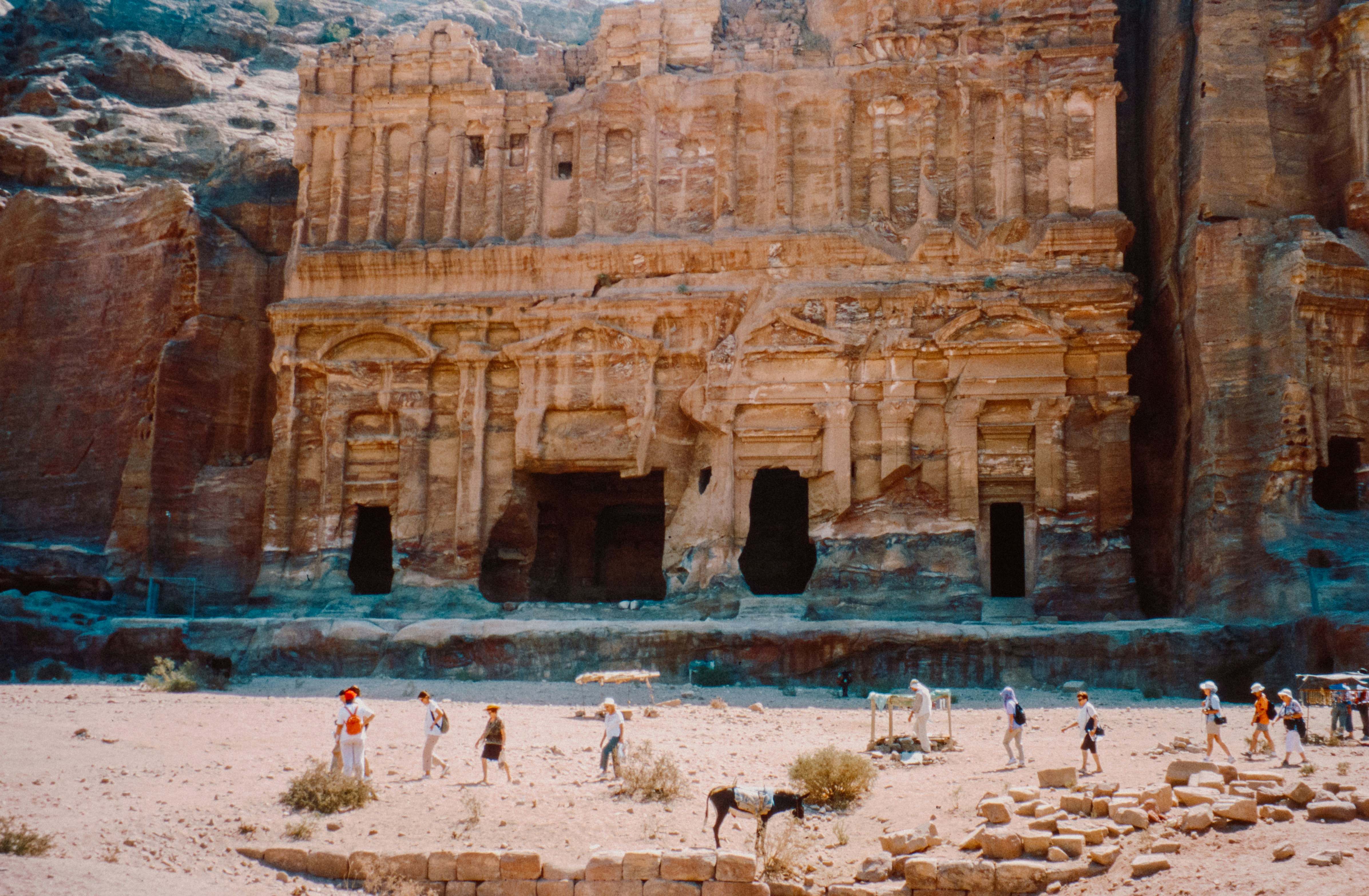 A magnificent facade of a petra structure.