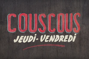 Couscous offered on thursday and friday.