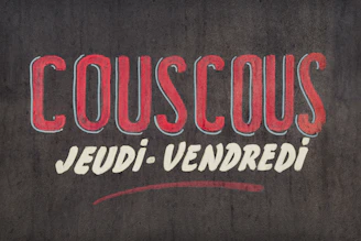 Couscous offered on thursday and friday.