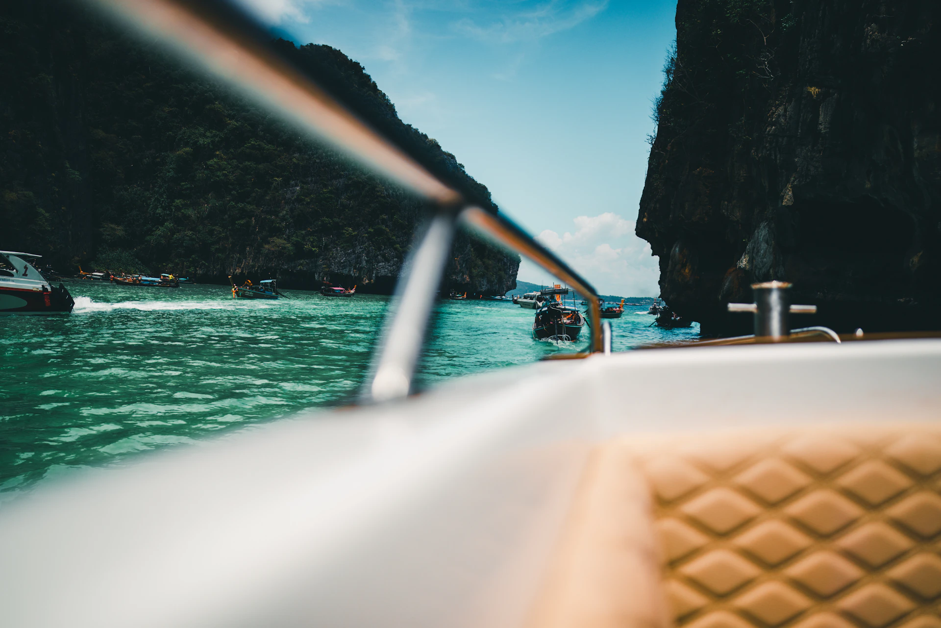 Boat ride through beautiful tropical waters