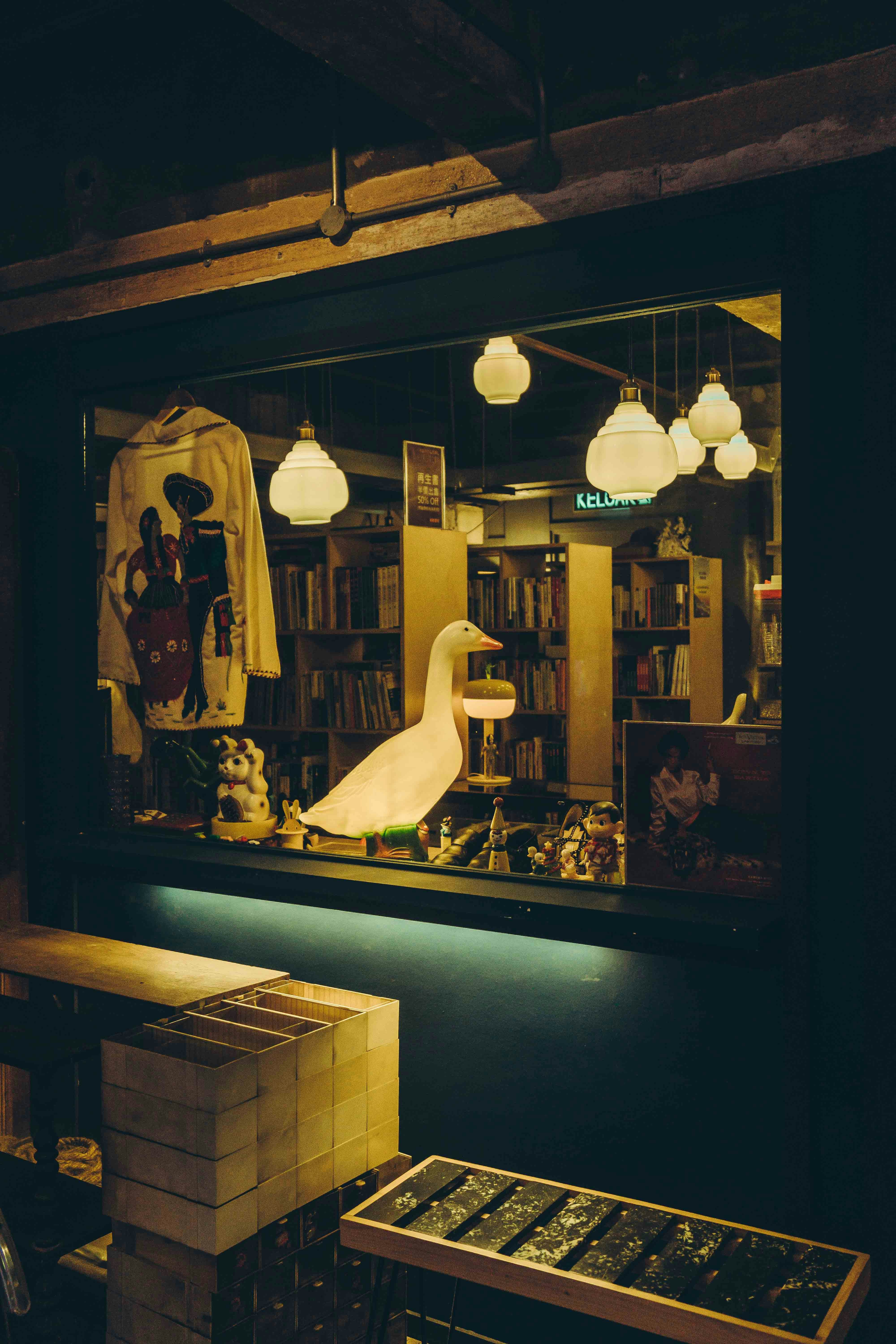 LED light shop interior view
