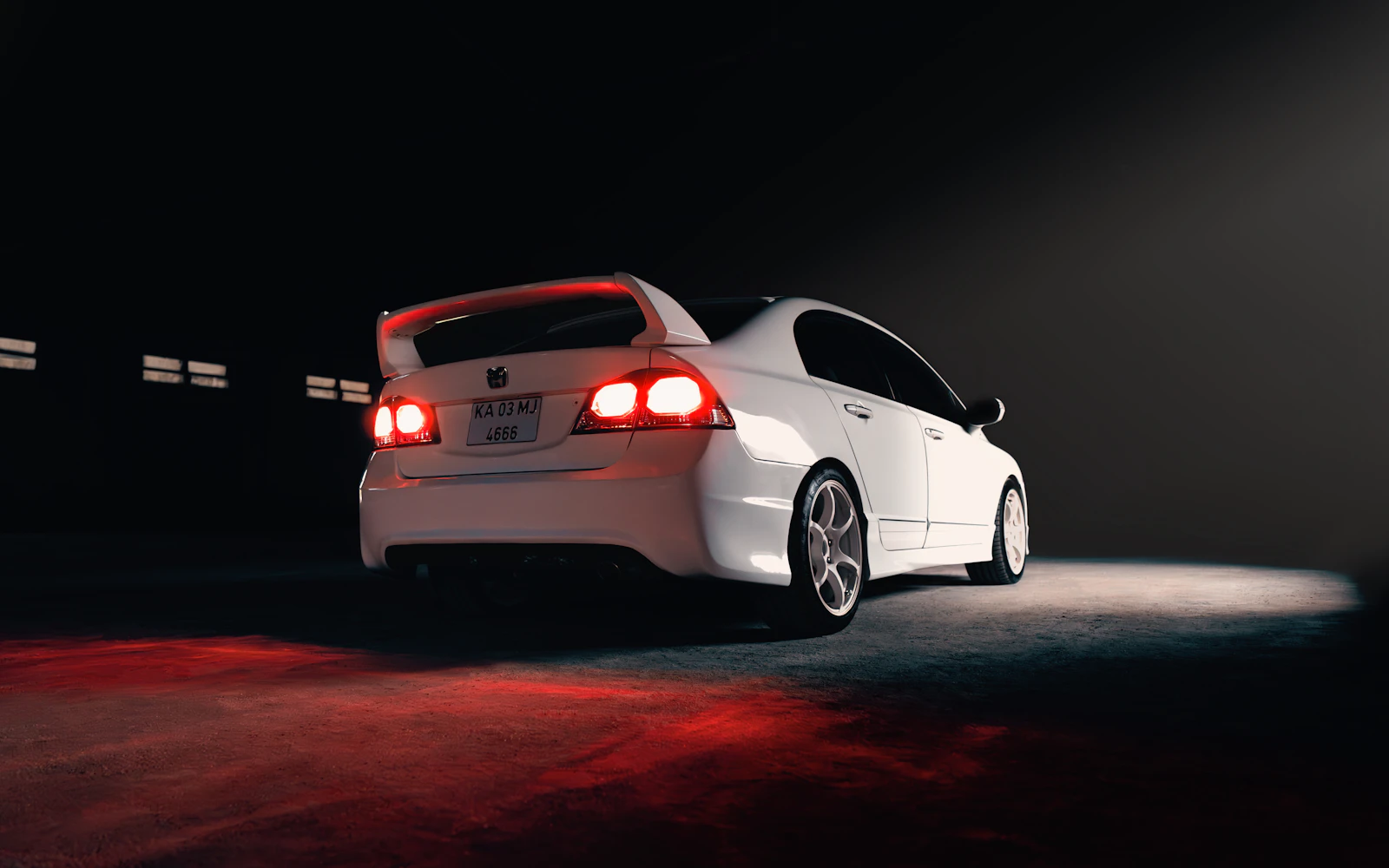 White Honda Civic Type R on the move