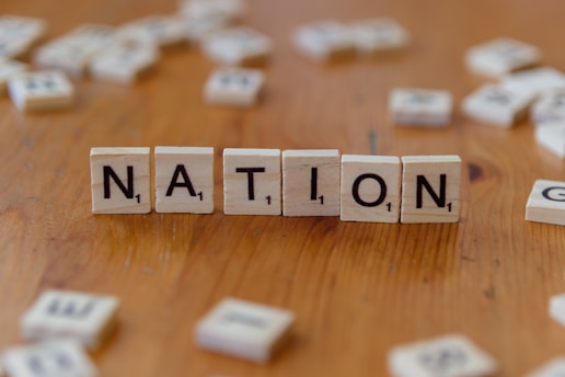 The word "nation" is spelled out.