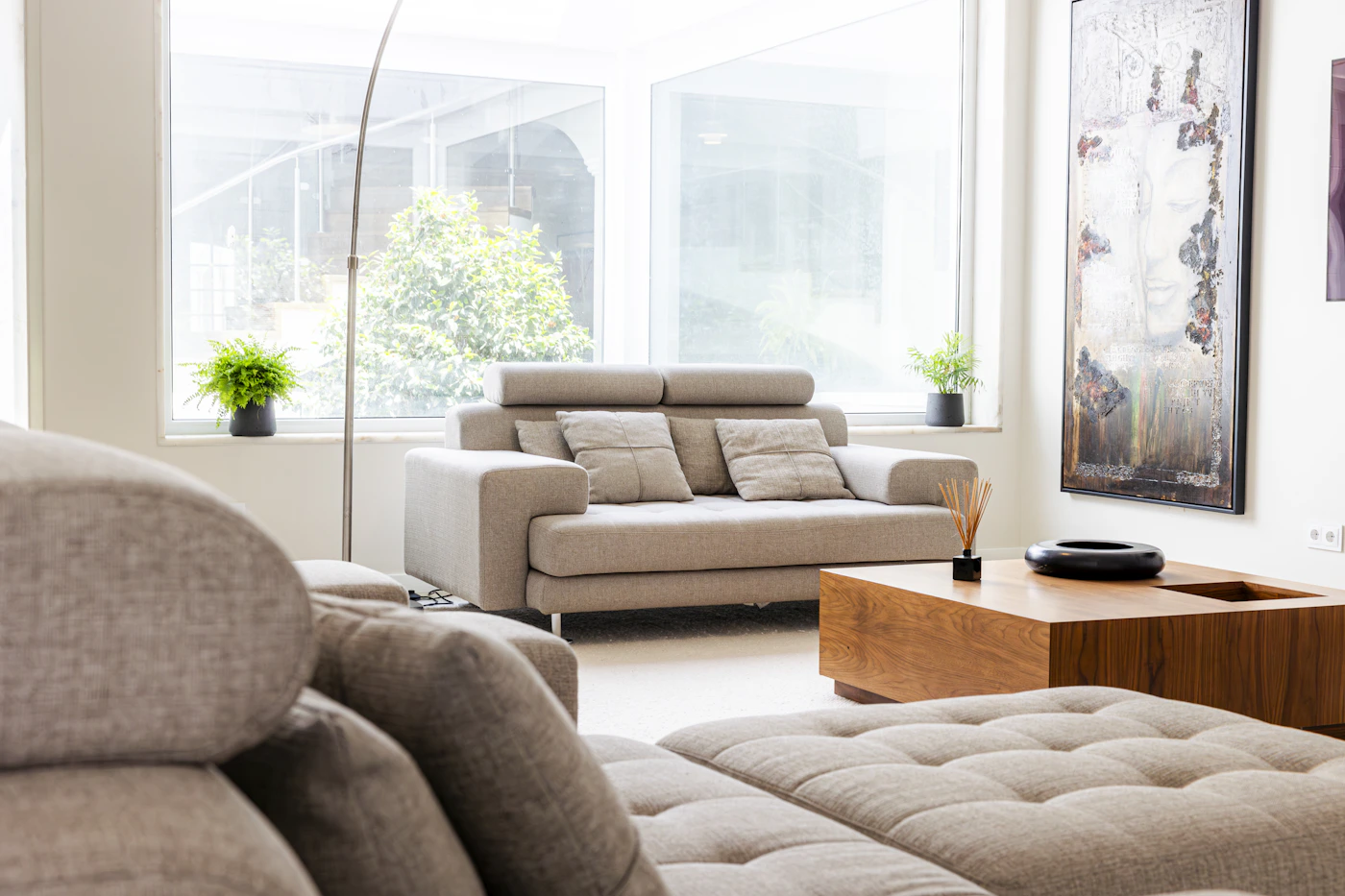 A lived-in home interior with natural light