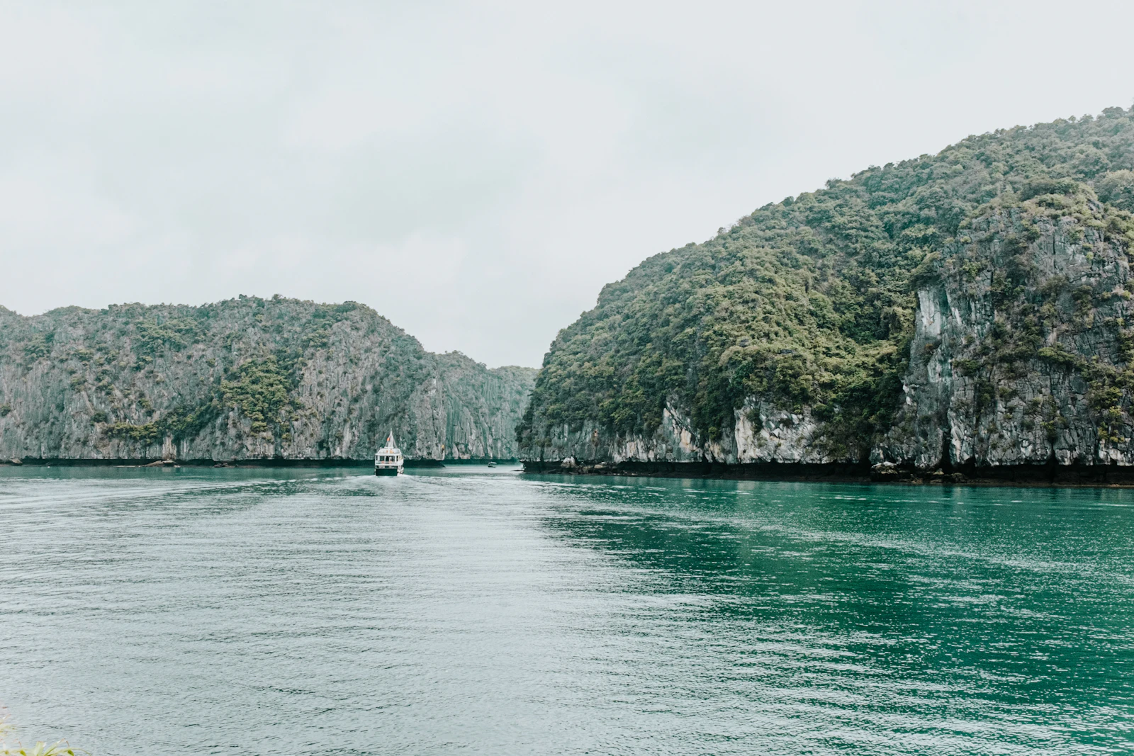 A quiet lagoon among the karsts of Lan Hạ Bay near Cát Bà island