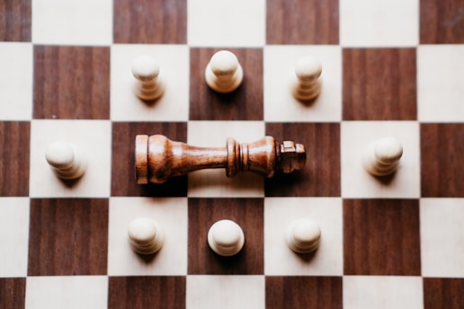 Checkmate: the king is defeated.