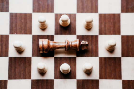 Checkmate: the king is defeated.