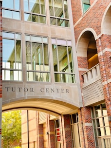 The image shows the exterior of a tutor center.