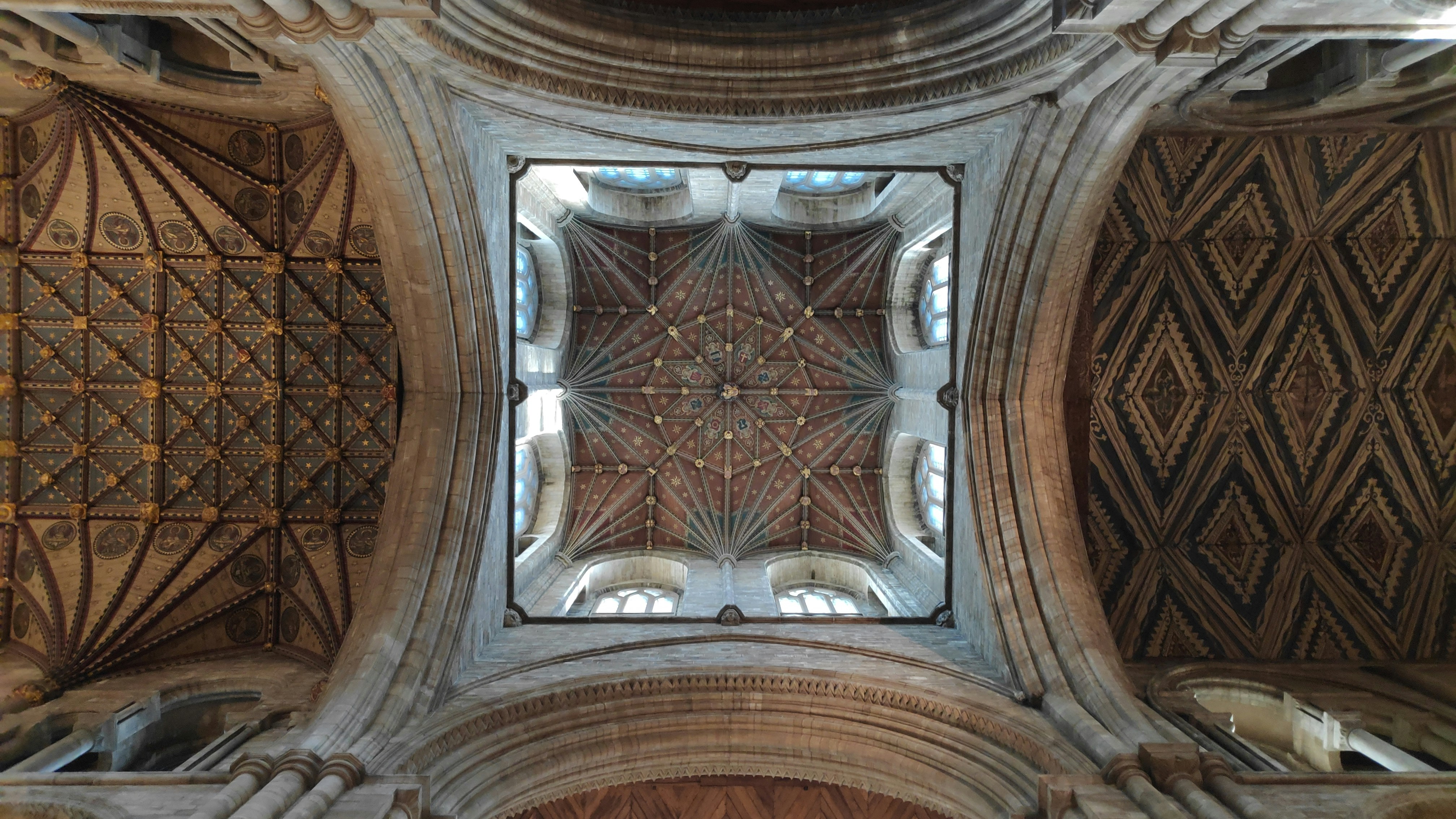 Ceiling of the central tower of Peterborough Cathedral