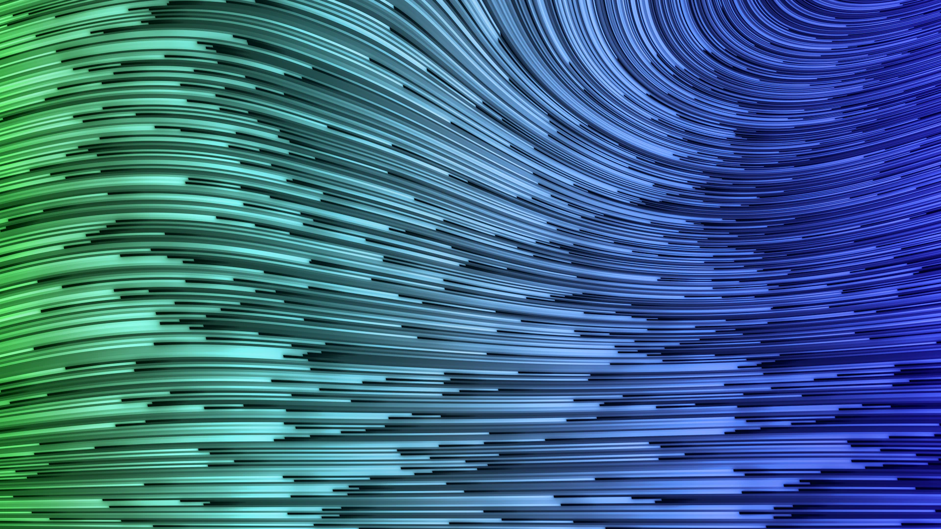 Abstract flowing lines with gradient colors.