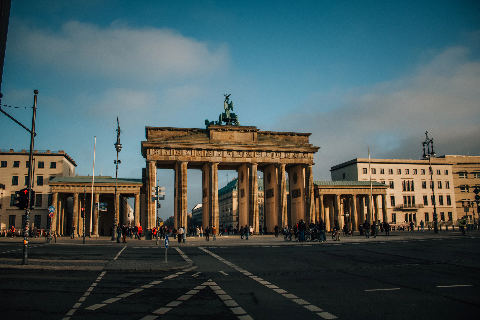 The brandenburg gate stands proudly in berlin