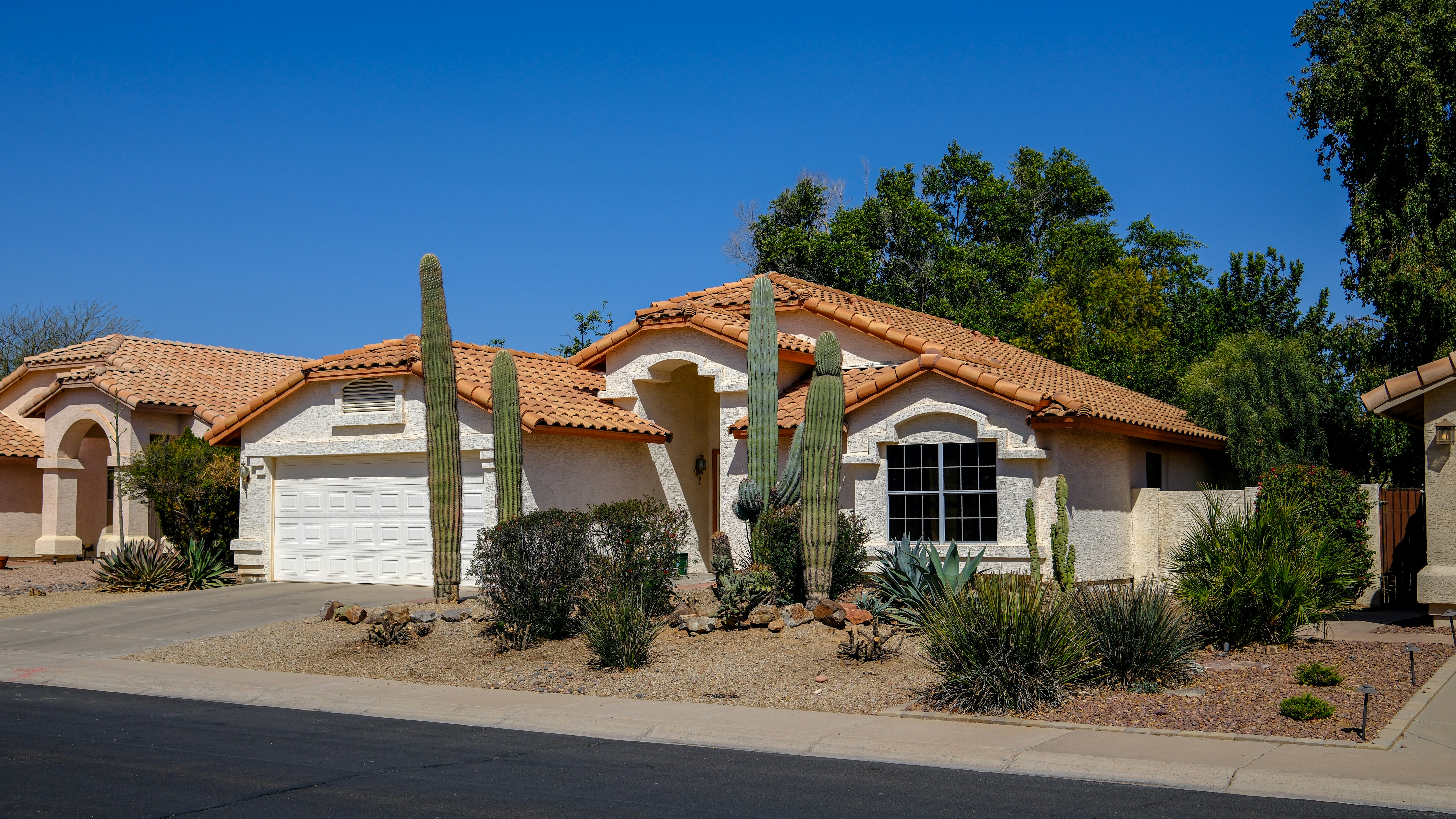 credit score home loan approval - A house in the desert with cacti.