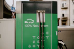 An electric vehicle charging station is shown.