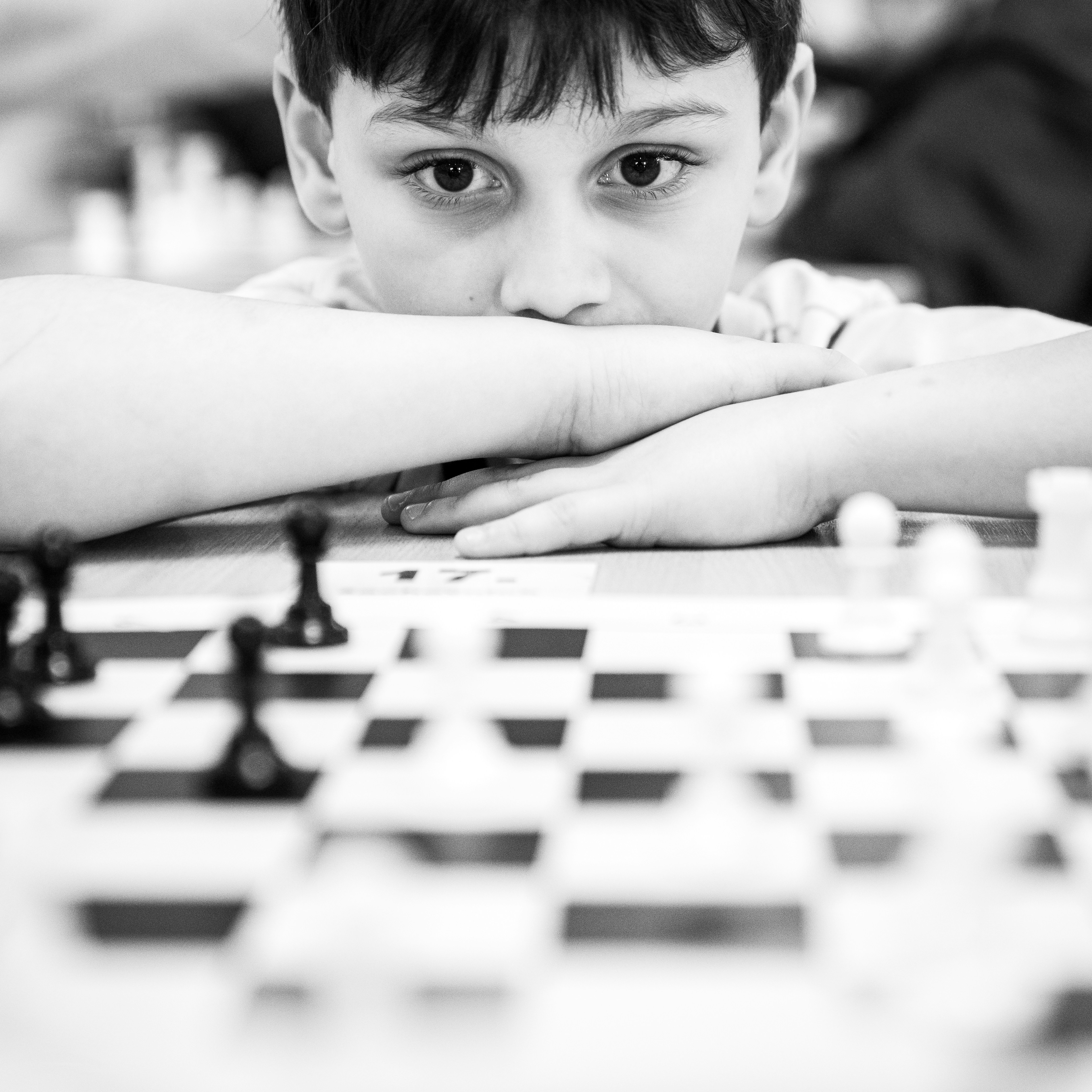 Kids playing chess