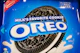 An oreo package, milk's favorite cookie.