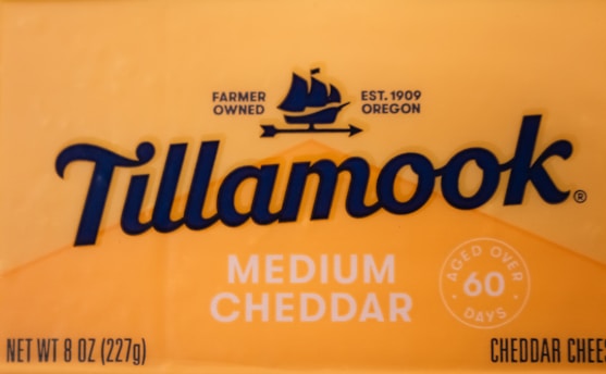 Tillamook medium cheddar cheese.