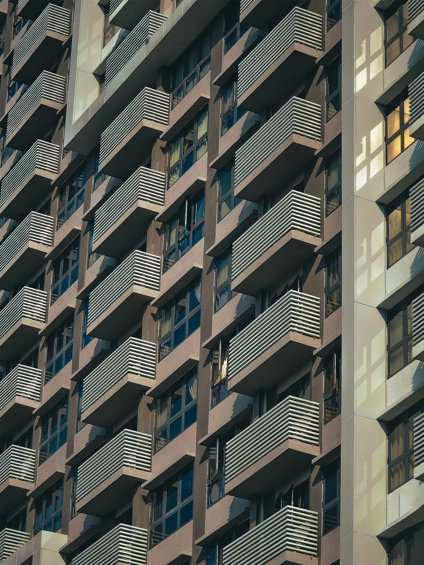 Residential apartment building facade