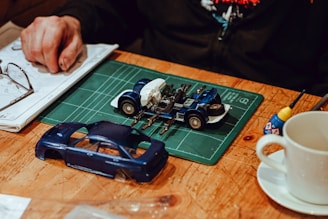 Someone is building a model car.