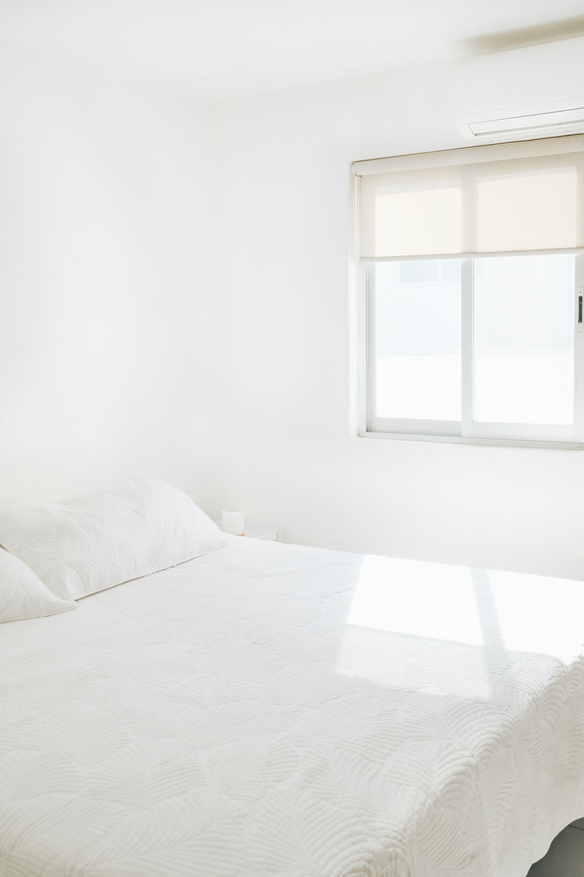Bright, airy minimalist room in natural light