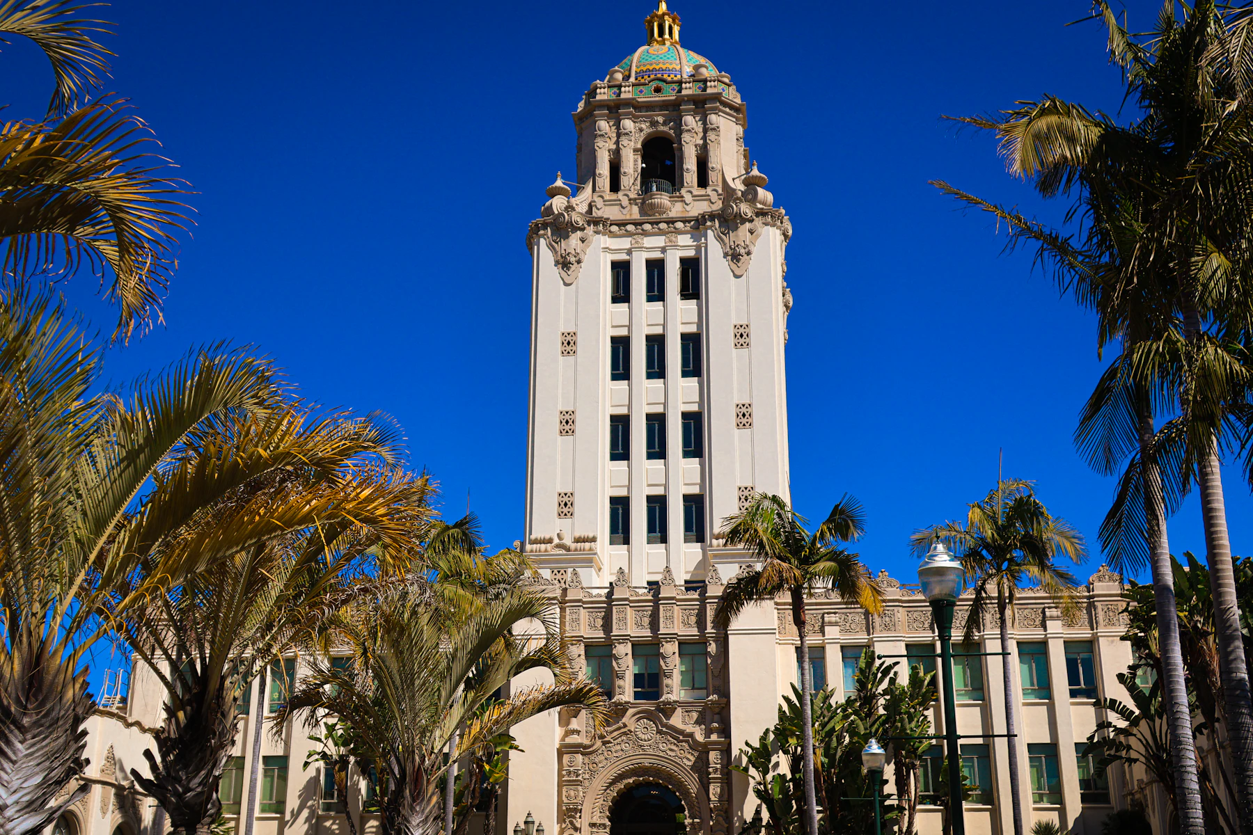 Beverly Hills streetscape in California