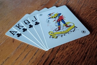 Aces, kings, queens, jacks, and a joker.