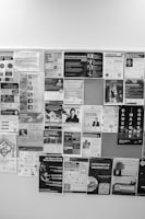 Flyers on a board