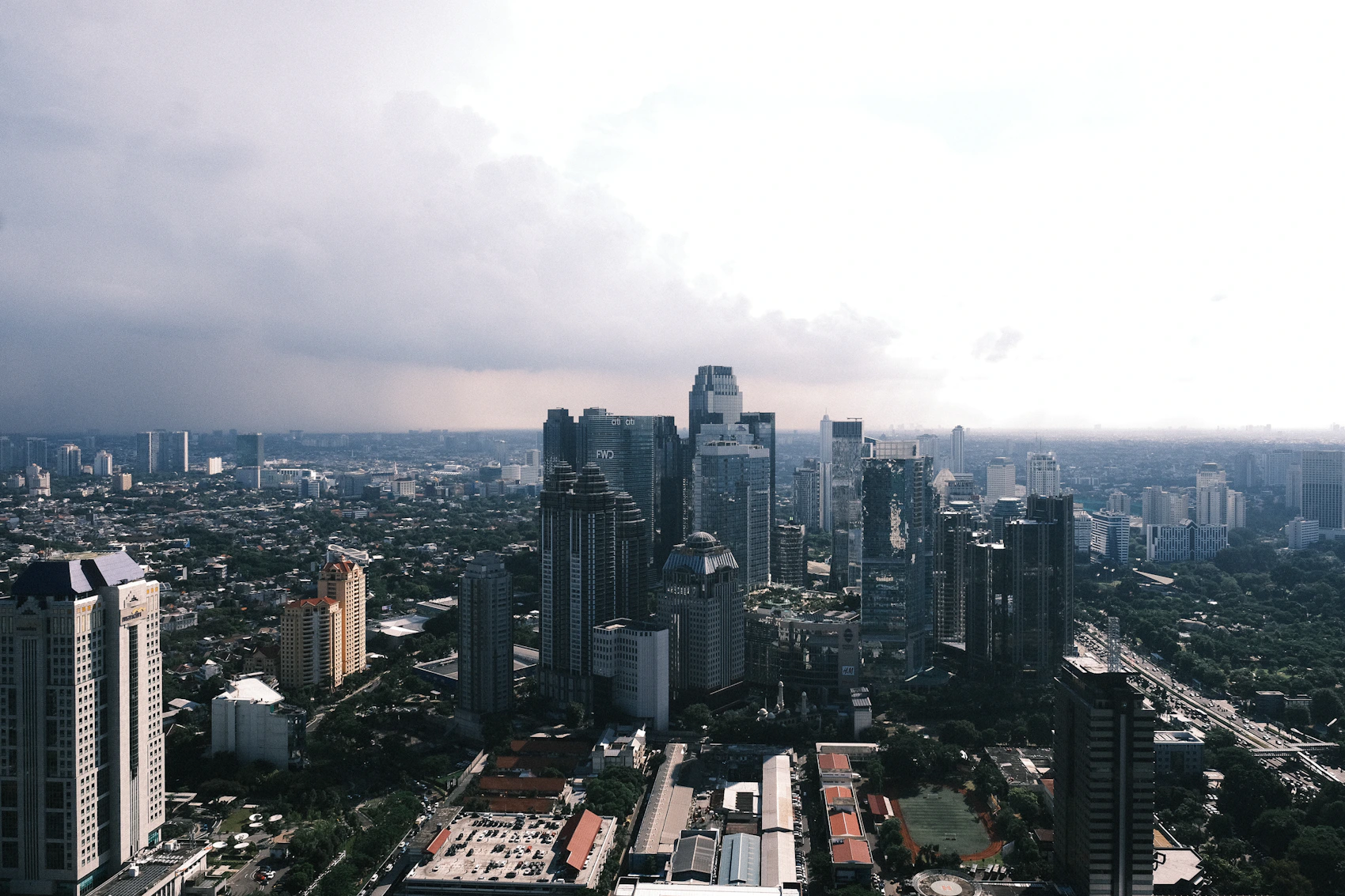 Modern Jakarta skyline in Indonesia