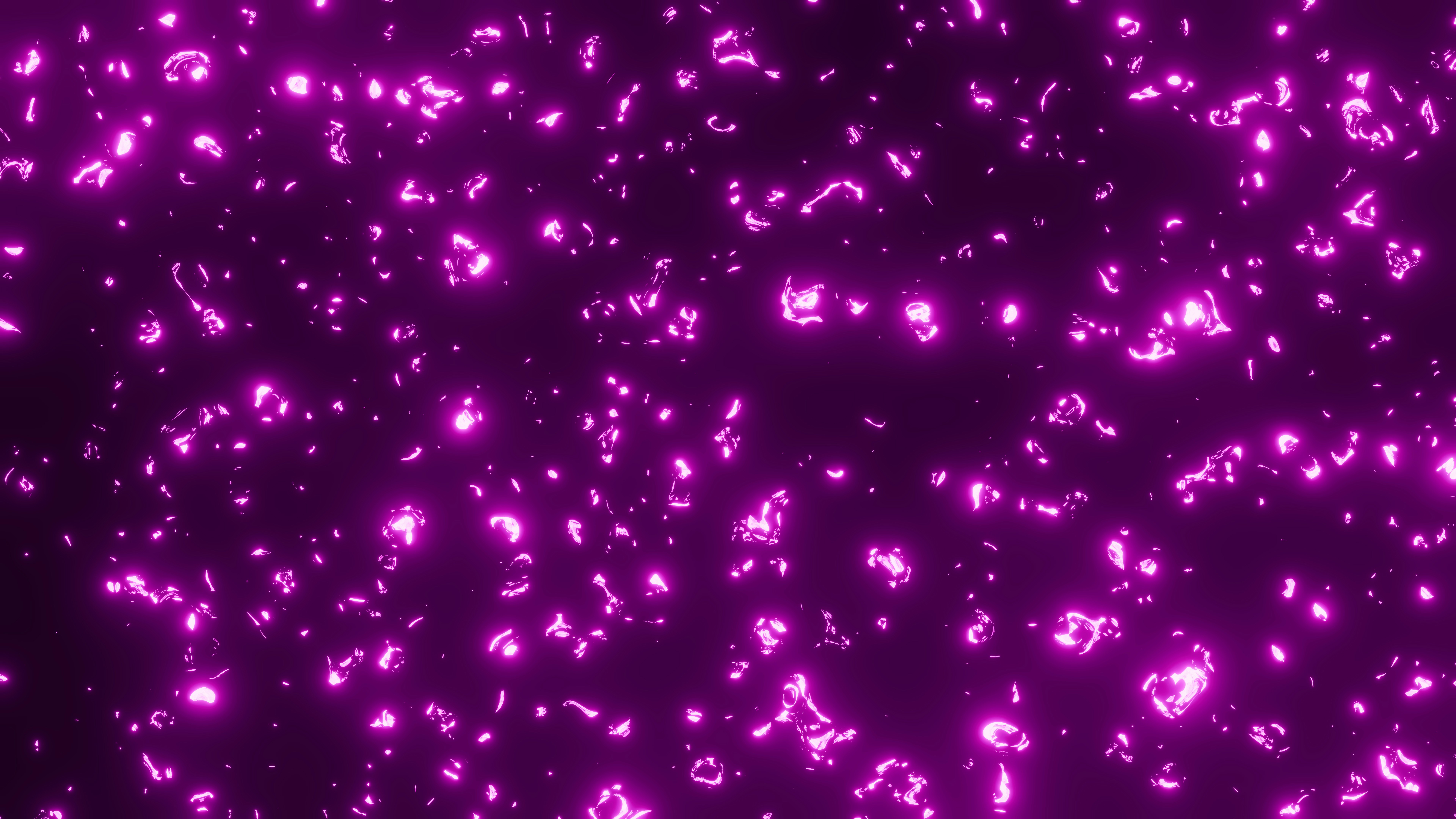 Glowing purple particles on a dark background.