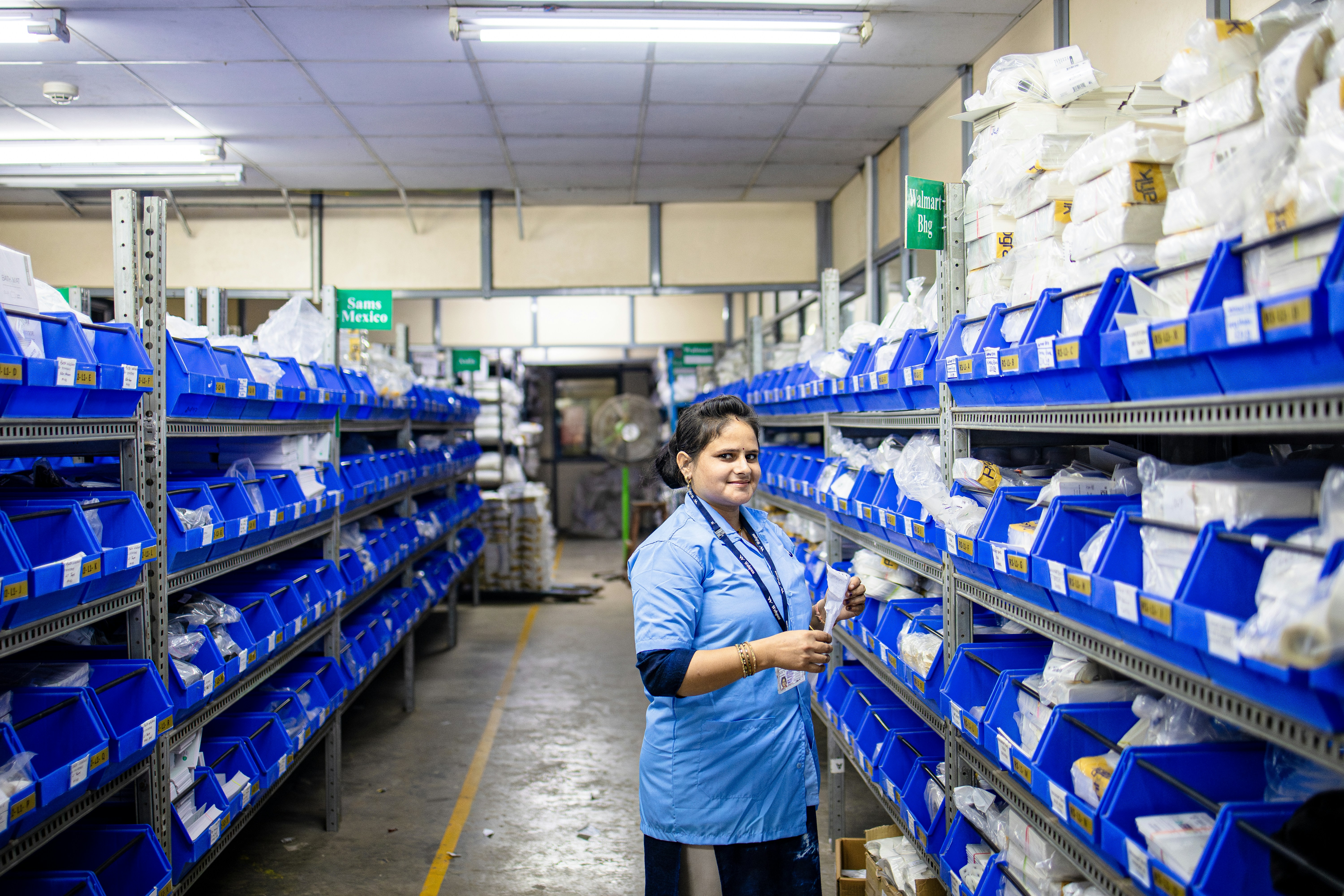 Clean and organized warehouse environment showing meticulous care - white glove service meaning