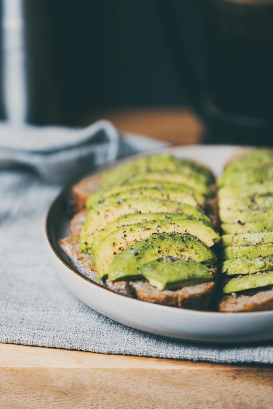 Avocado toast plated at Corner & Co.