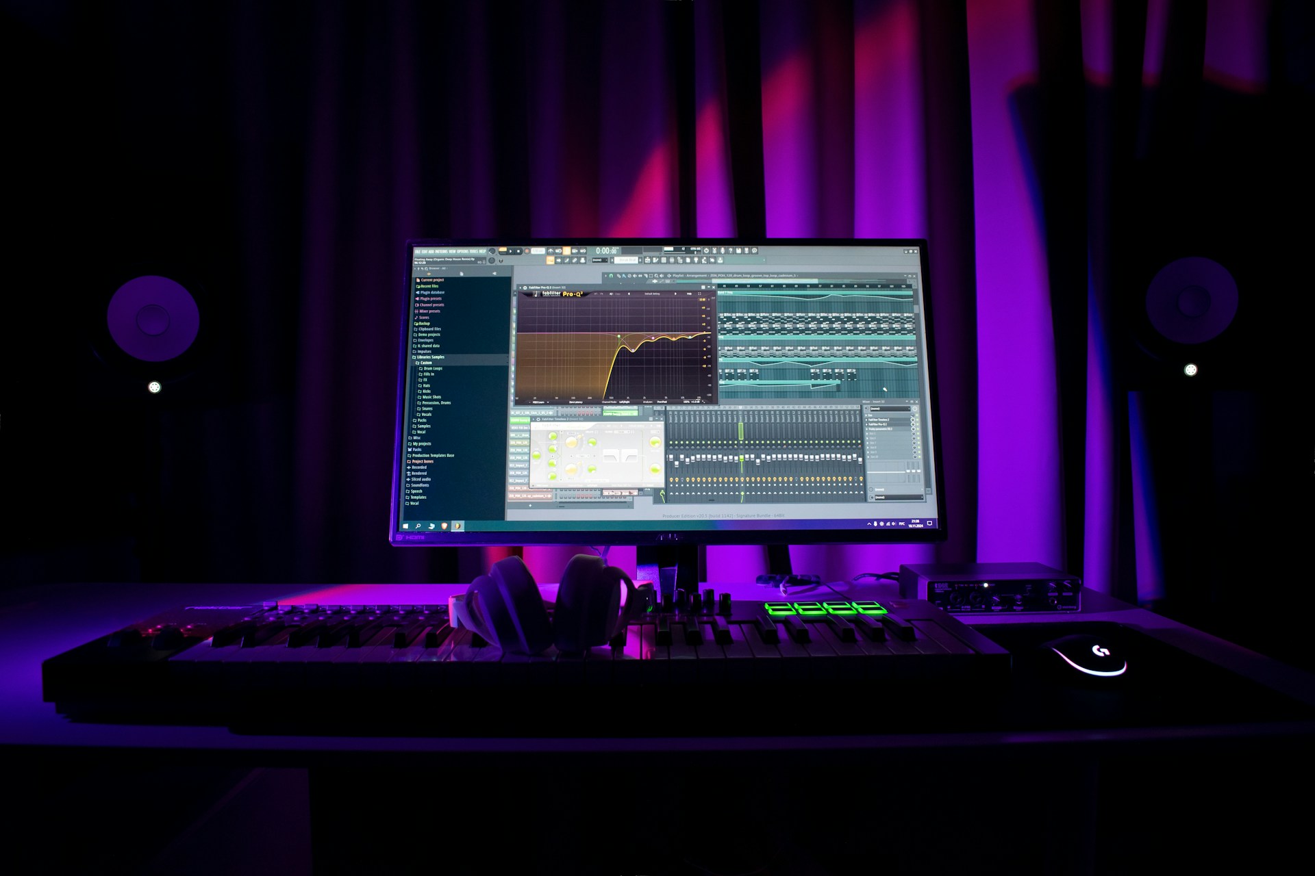 Computer music software is being used.