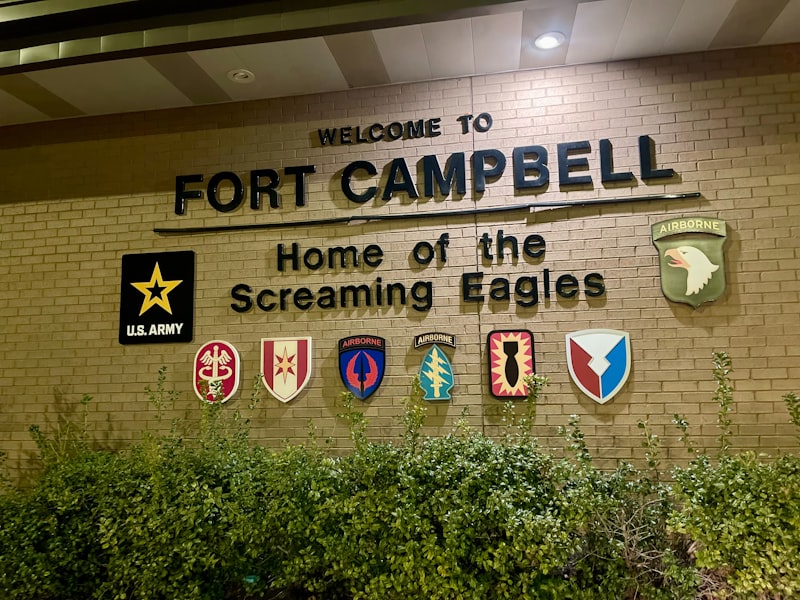 US military base entrance — government and federal facility cleaning in Jacksonville FL by an SDVOSB contractor