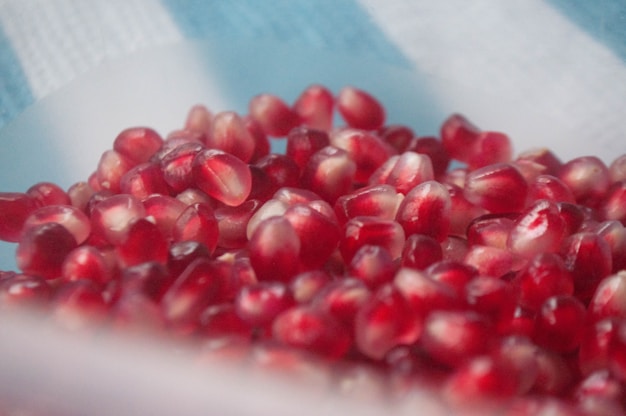 A pile of fresh, juicy pomegranate seeds.