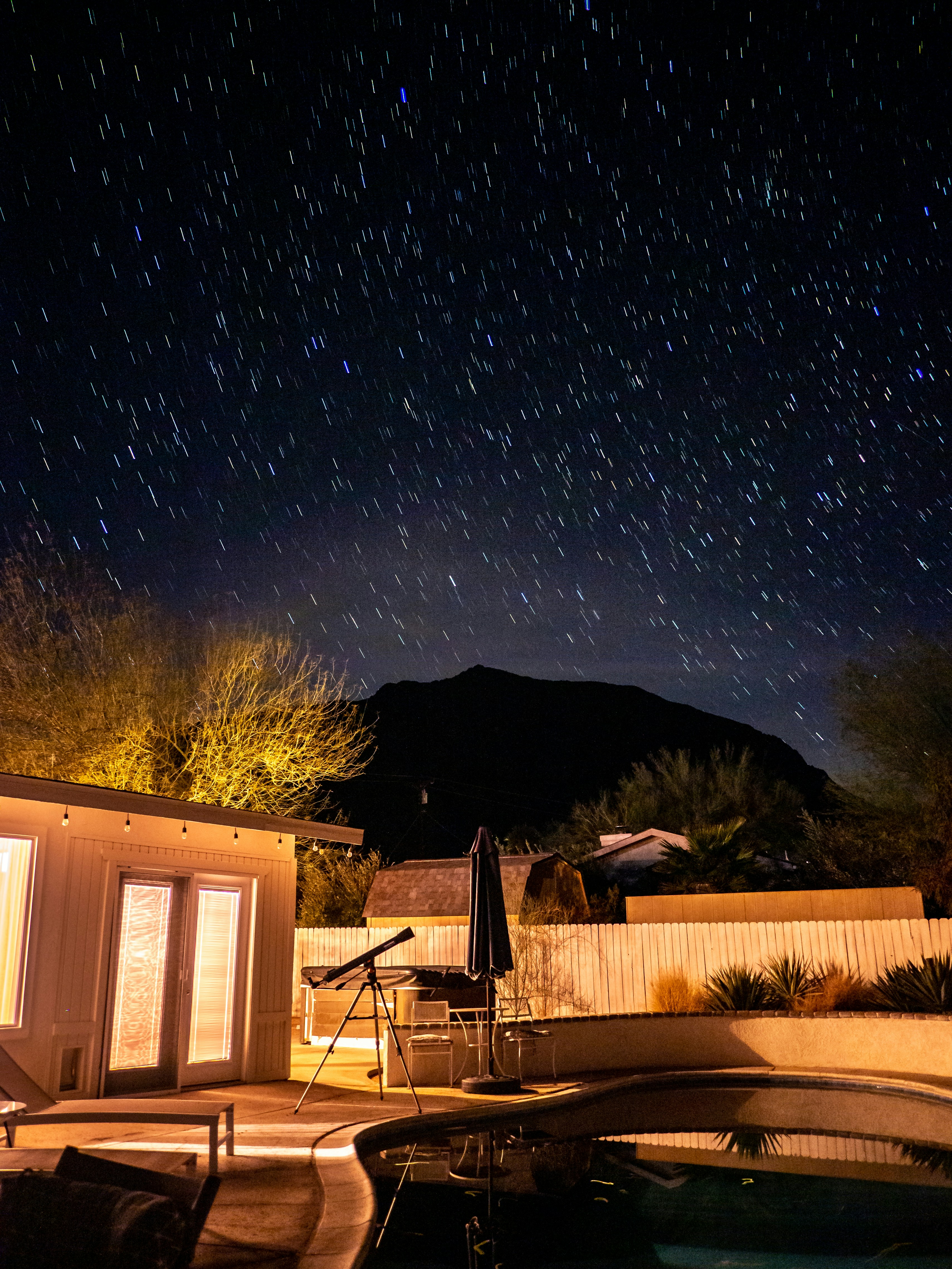 Breathtaking starry night sky scene