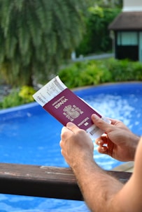 Checking a spanish passport and boarding pass.