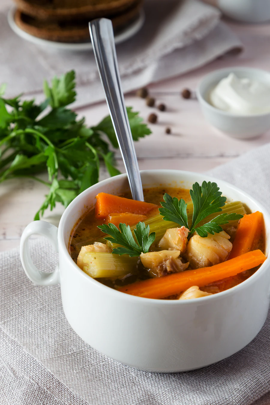 Chicken Barley Vegetable Soup for Winter