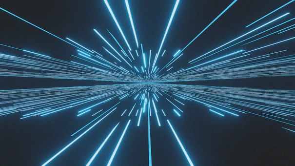 Blue lines radiate from a central point.