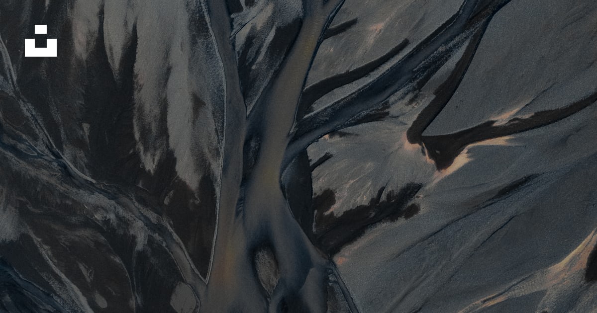 Abstract view of river delta patterns. photo – Free Texture Image on ...