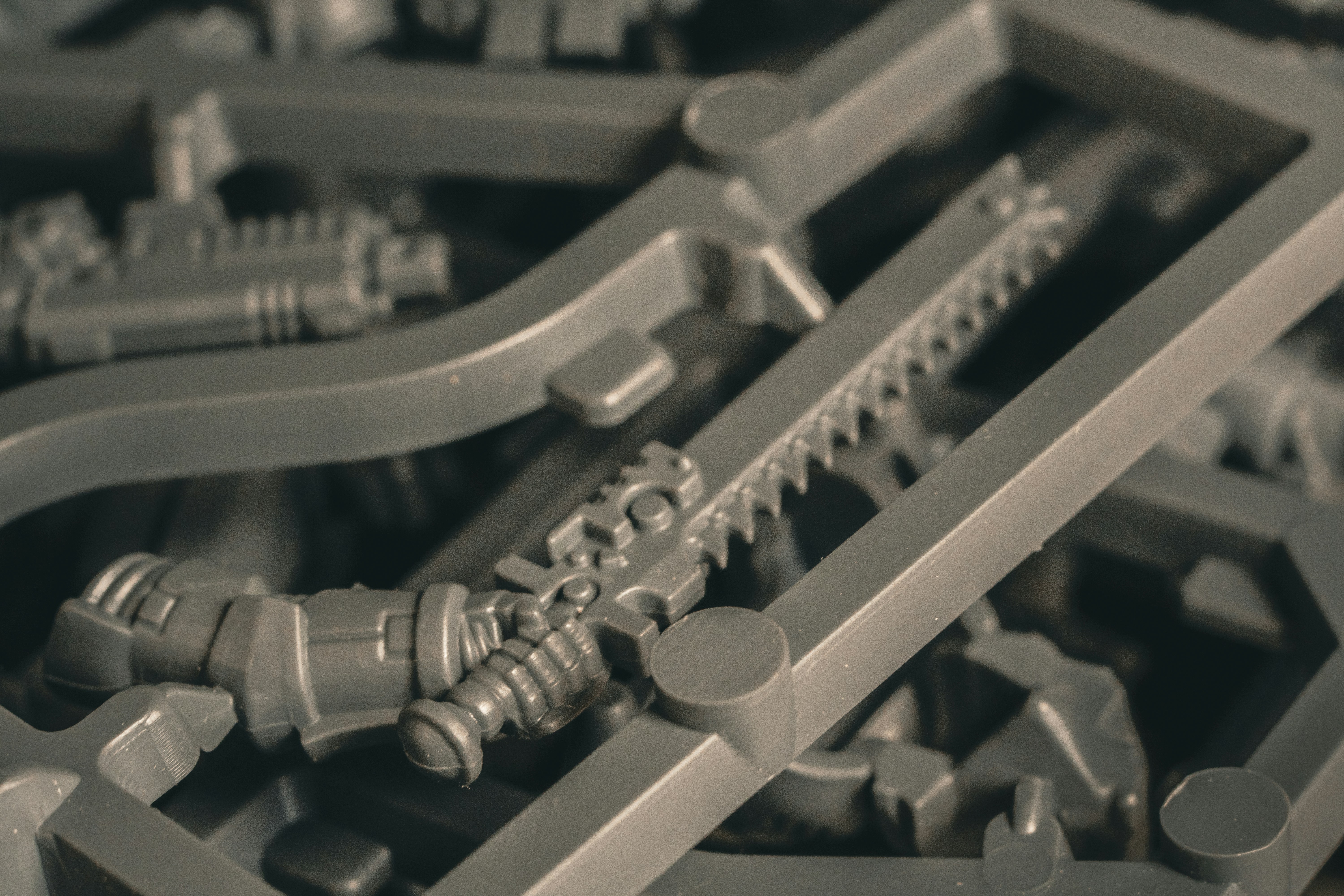 Image of the components of a stiff arm assembly, including the arm, brackets, and hinges - floating dock stiff arm