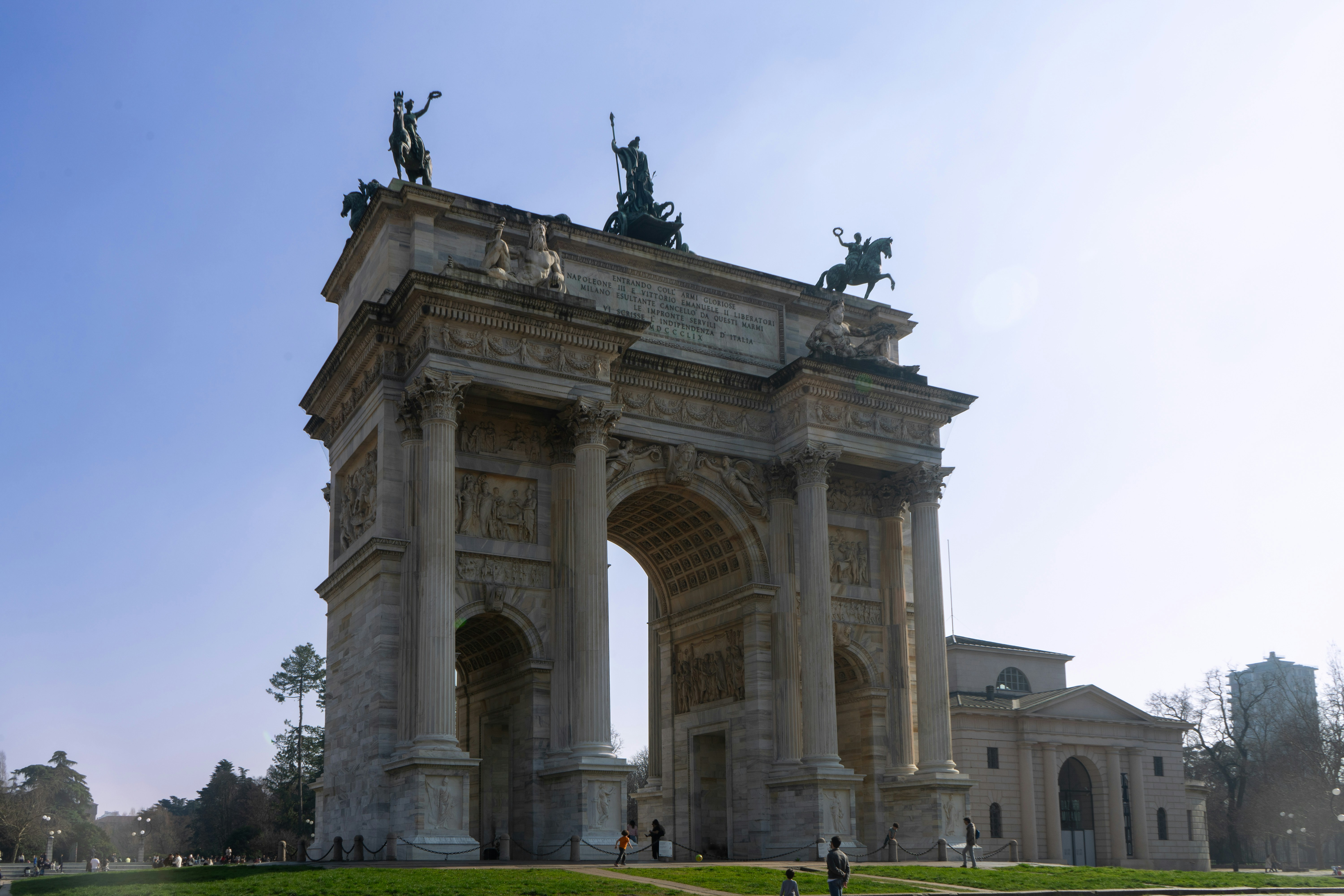 The arco della pace in milan, italy.