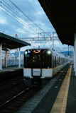 A train is waiting at the platform.