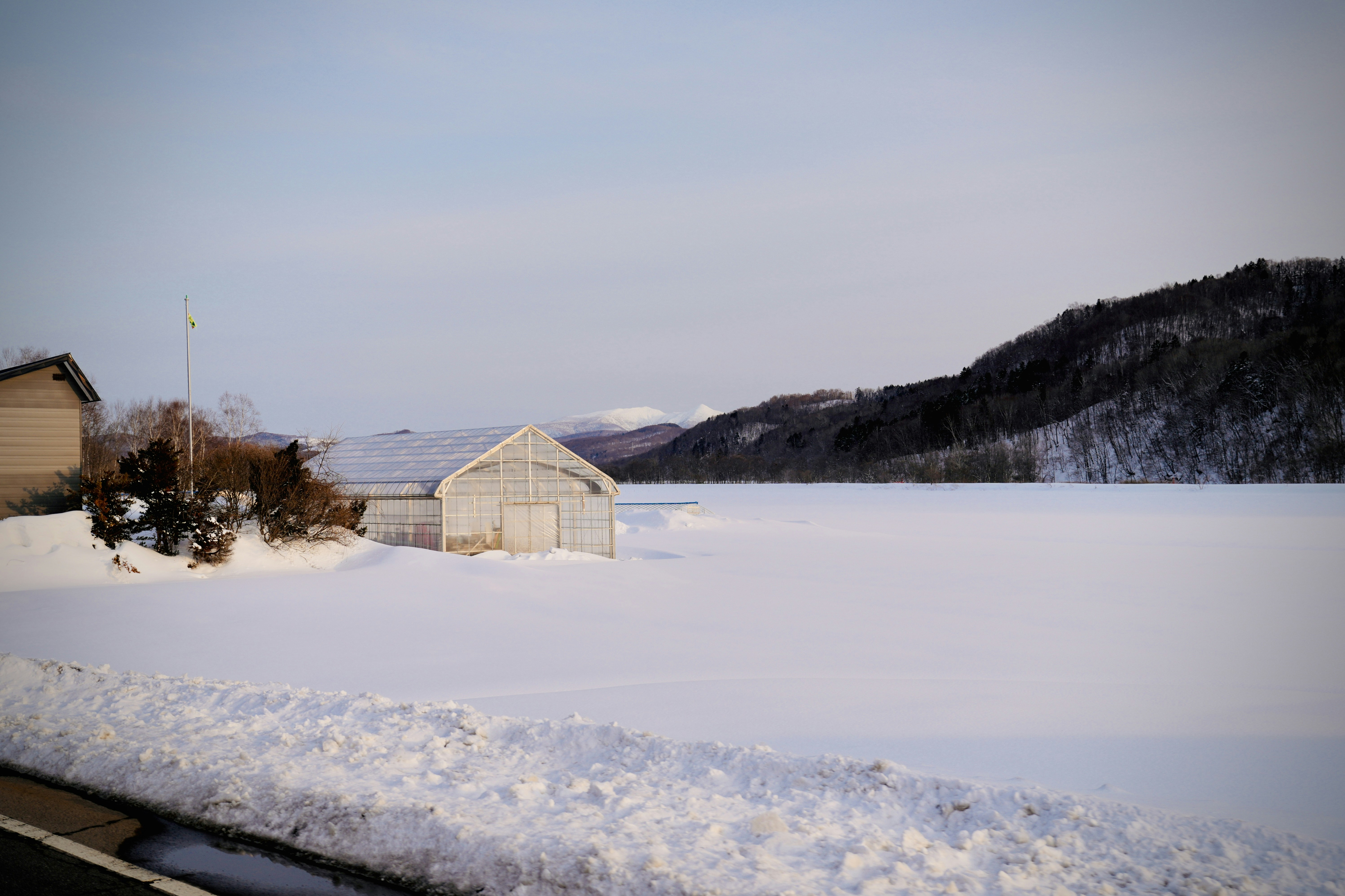 Tokachi landscape with winter scenery