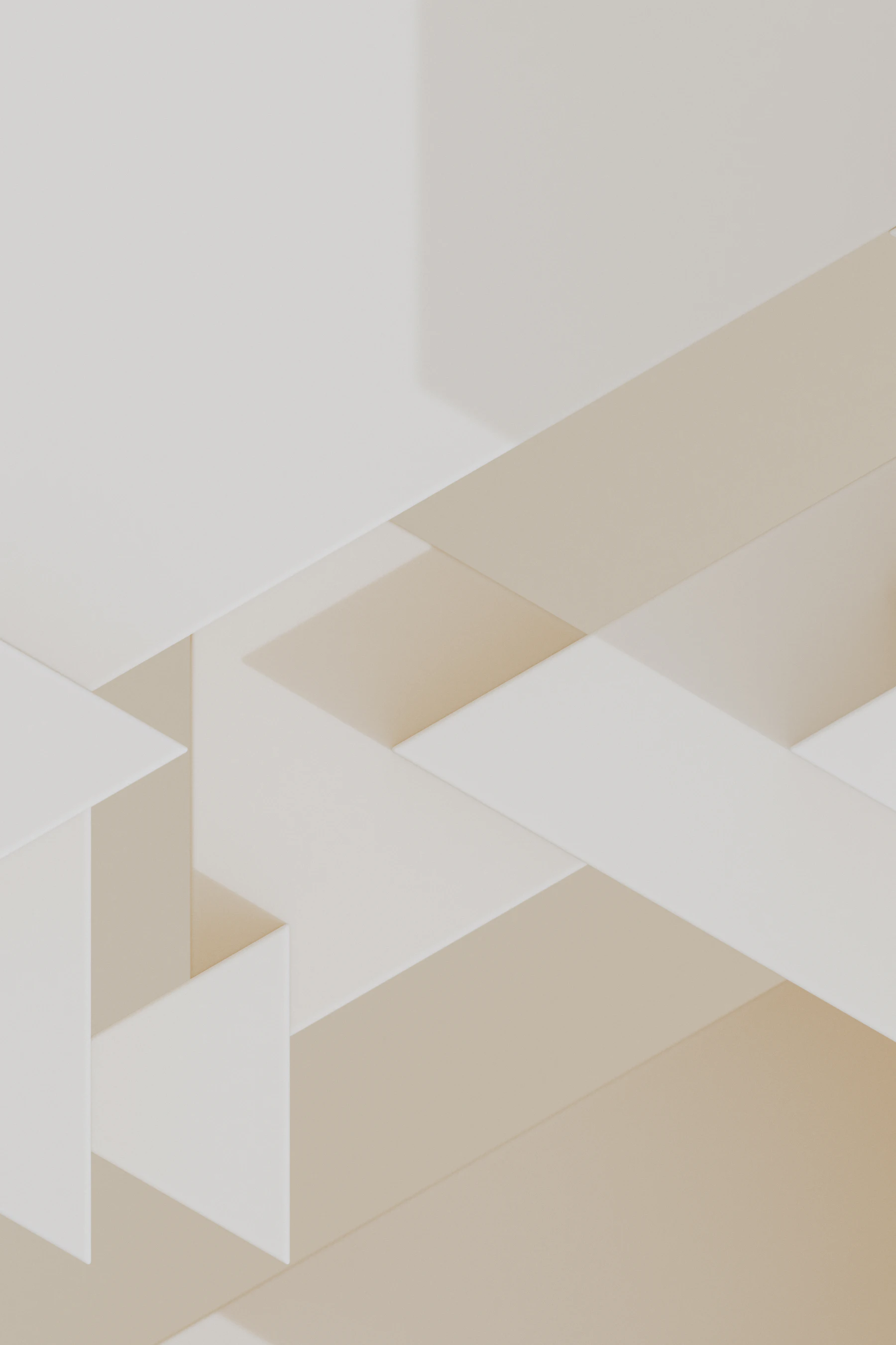 Layered neutral geometric forms in an abstract composition