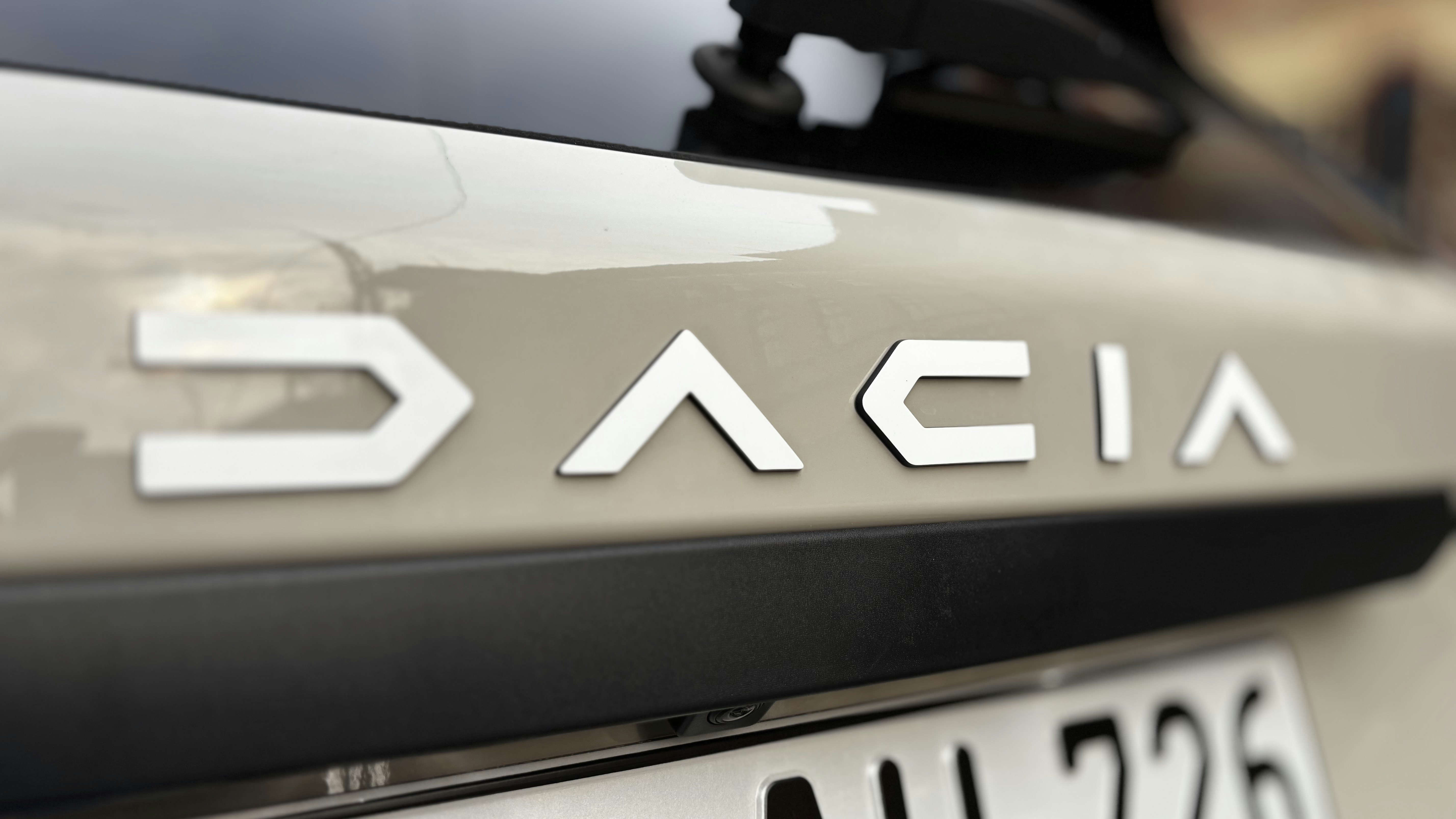 The dacia logo is on the back of the car.