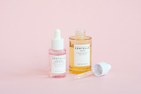 Skincare on pink