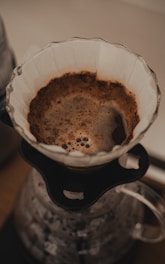 Coffee dripping into a carafe.