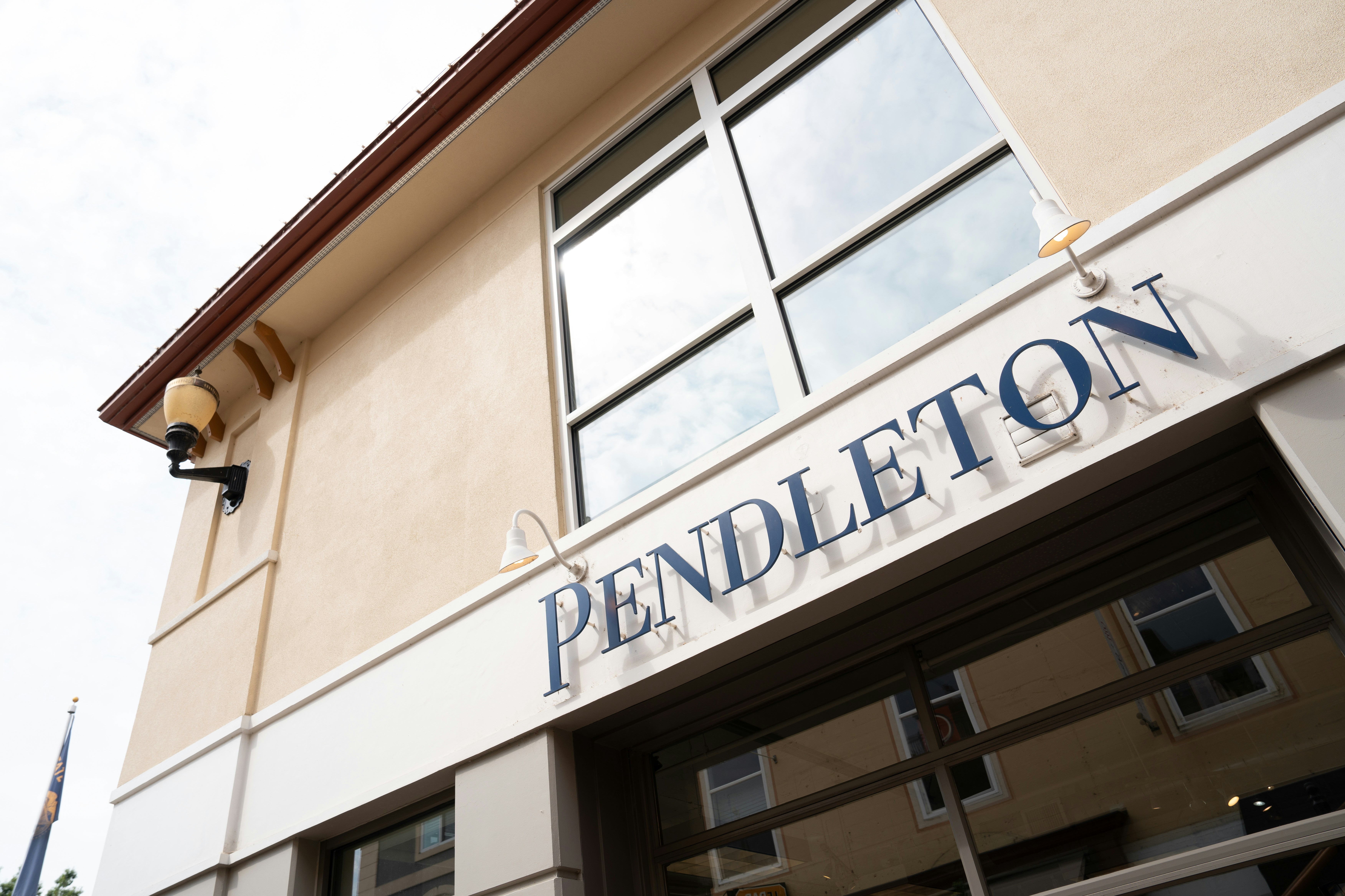 The photo shows the exterior of a building, pendleton.