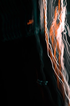 Abstract lights in shades of orange and white.