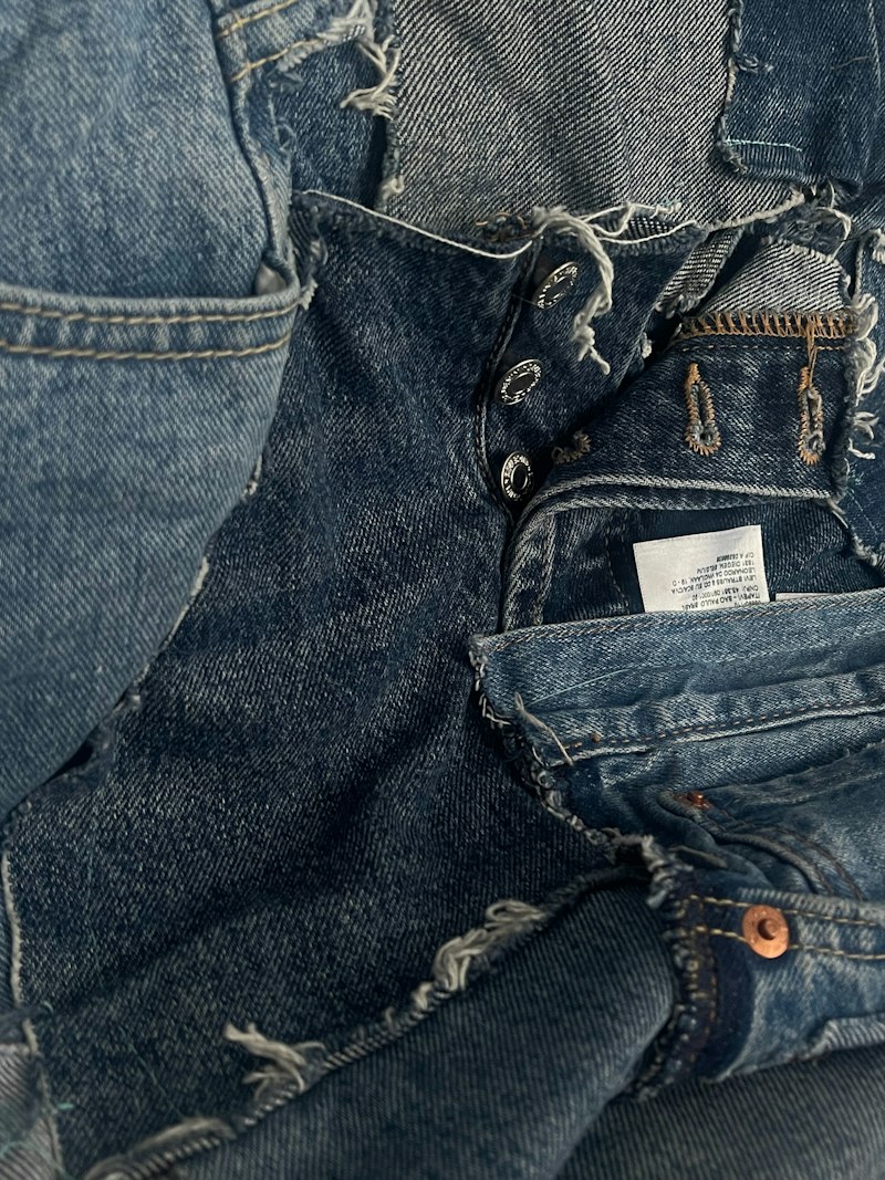 Áo Khoác Denim Ghép Mảnh Độc Bản